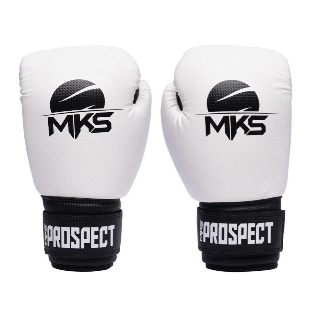 Luva MKS Boxe Muay Thai Prospect Branco 16oz Combat