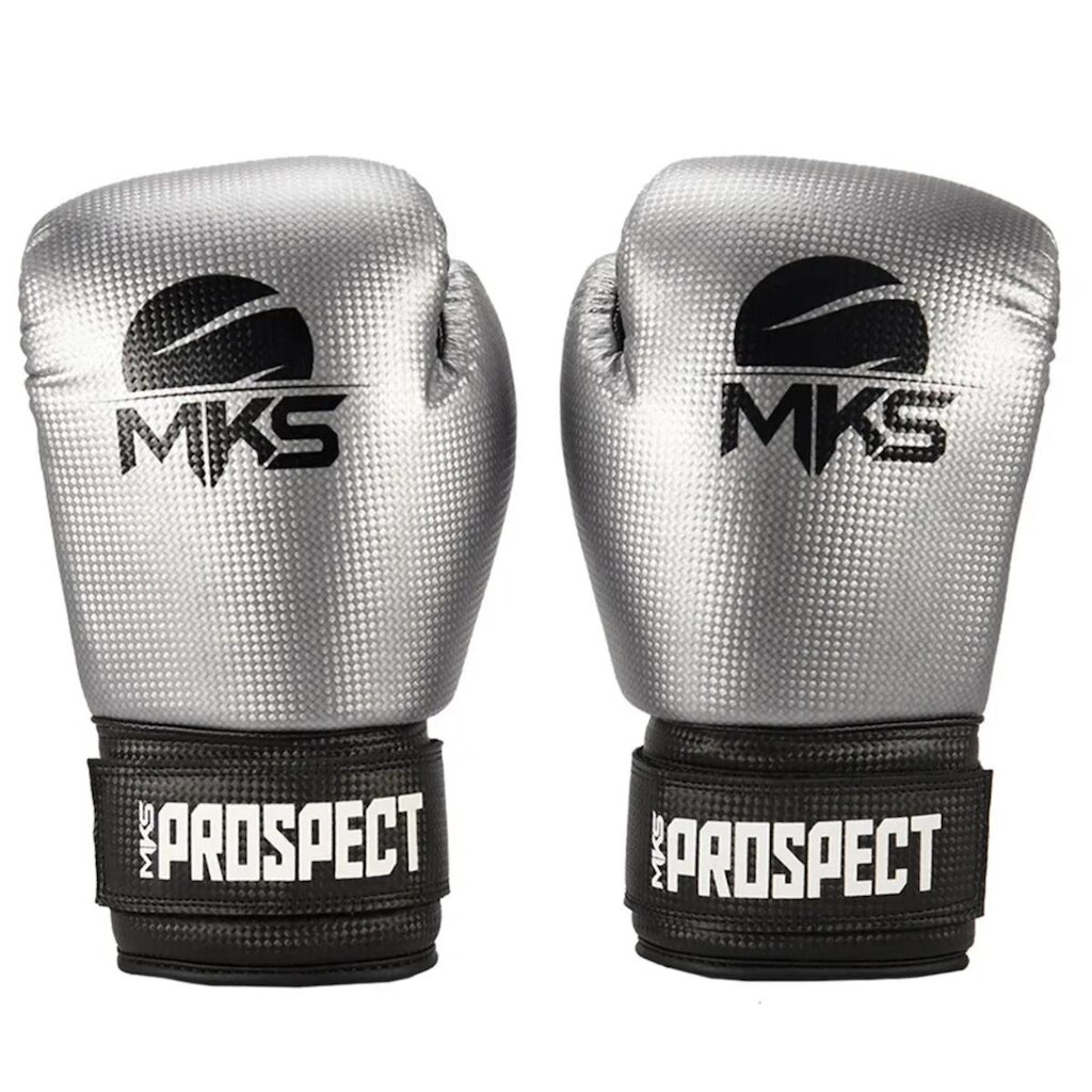 Luva Muay Thai Boxe Kickboxing Prospect Prata MKS Combat