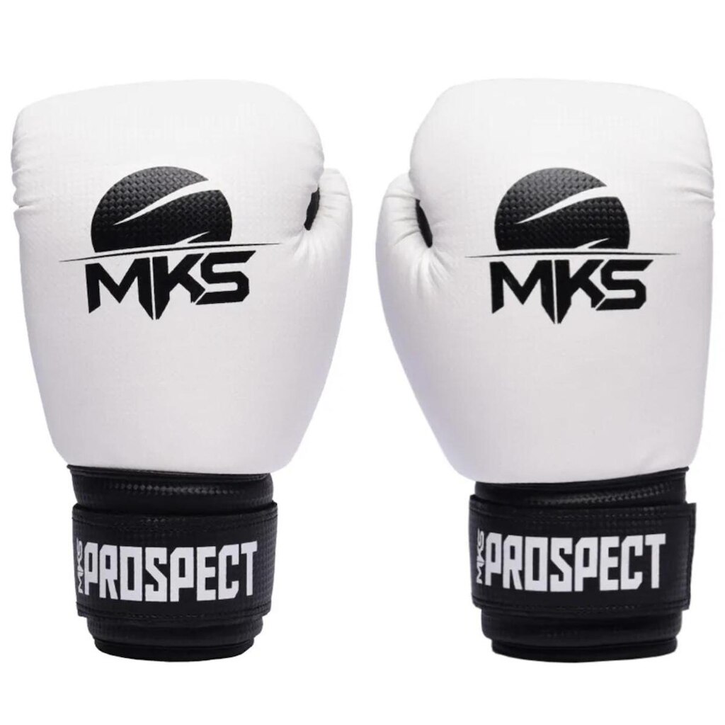 Luva Muay Thai Boxe Kickboxing Pu Prospect Branco Mks Combat