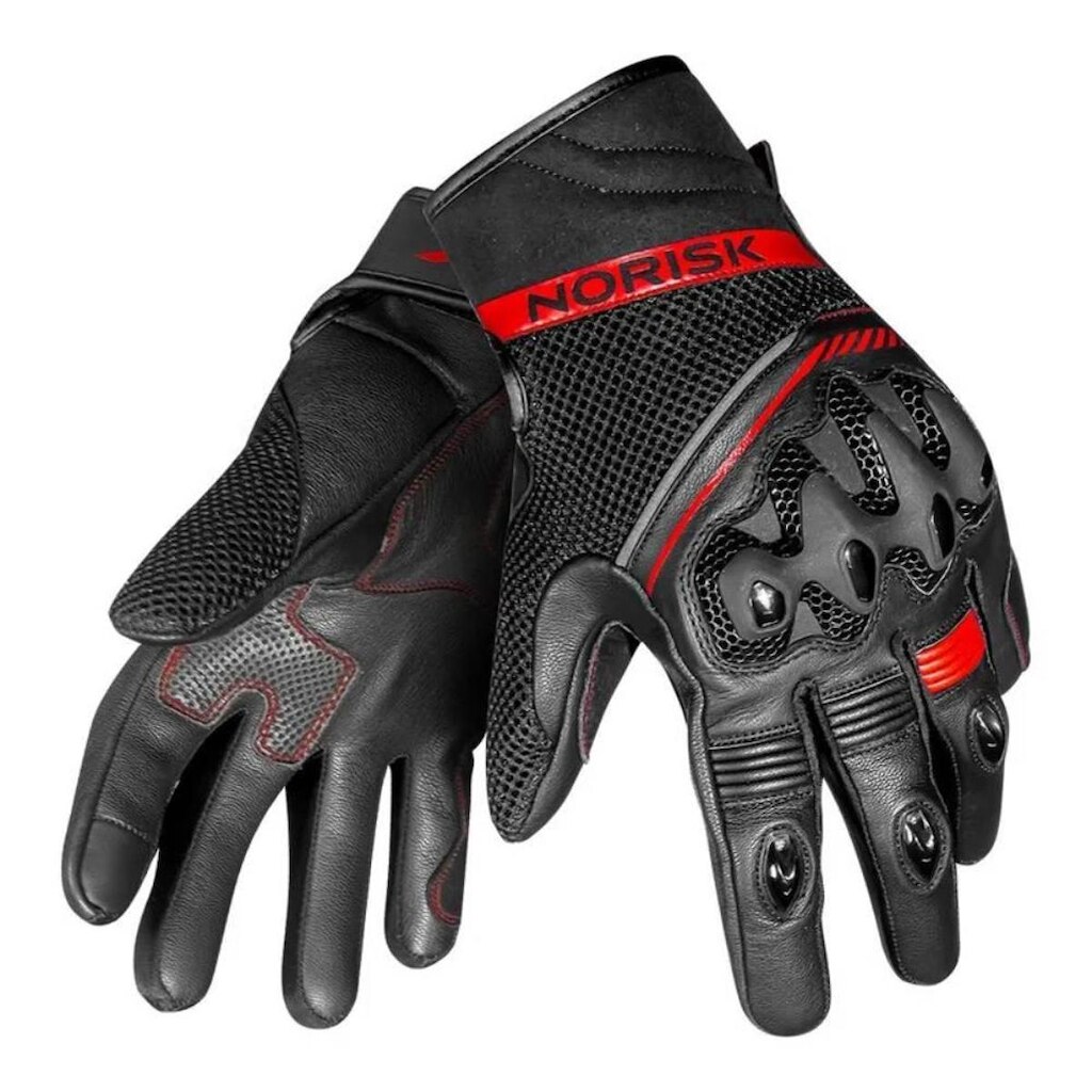 Luva Norisk Irongrip Preto e Vermelho