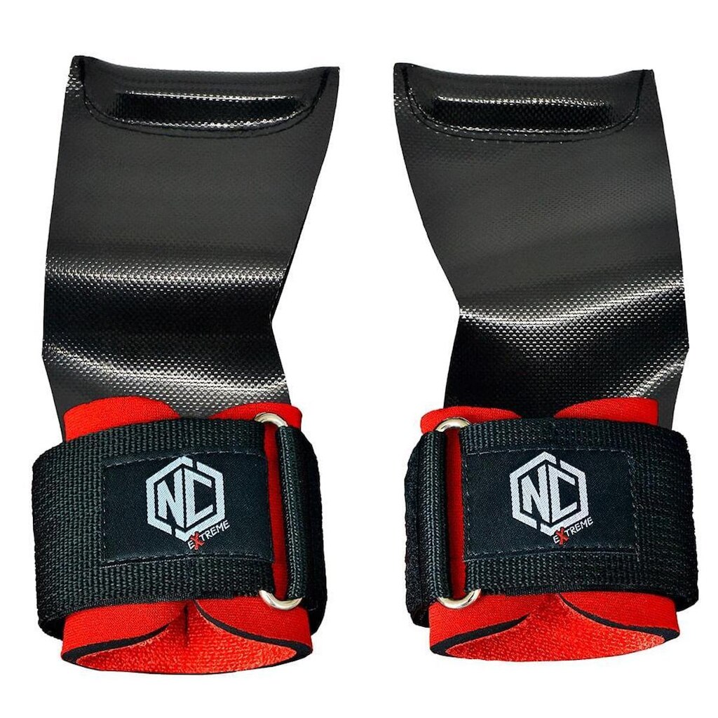 Luva Palmar Grip Lion Nc Extreme - Cross Training - Preto com Vermelho