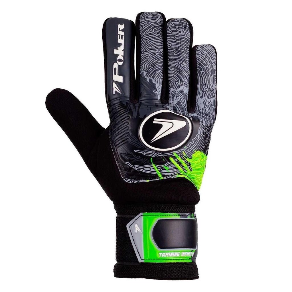 Luva Poker Campo Training Infinity Masculino - Preto e Verde Preto E Verde 9