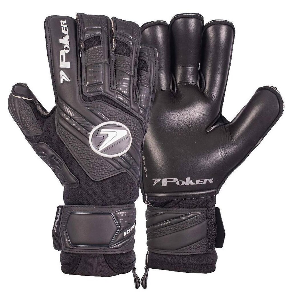 Luva Poker Futebol de Campo Profissional Eclipse - Preta