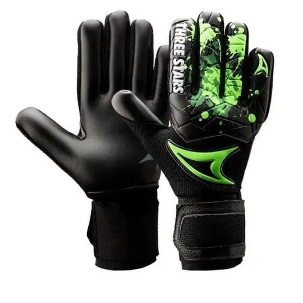 Luva Three Stars Kick - Preto+Verde