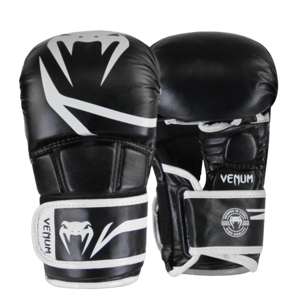 Luva Venum MMA Sparring Challenger Evo 8oz Preto e Branco