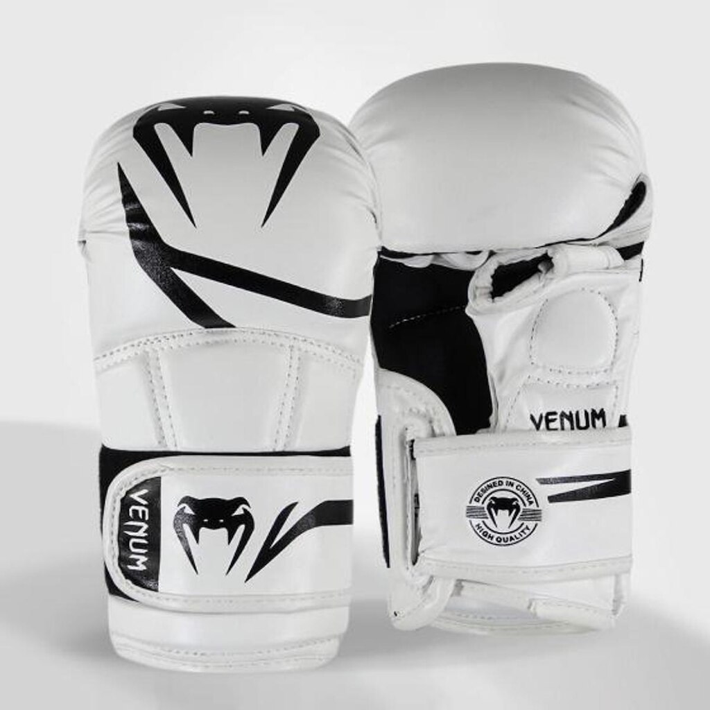 Luva Venum MMA Sparring Challenger Evo 8oz - White/Black