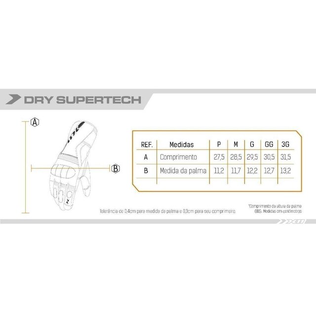 Luva X11 Dry Supertech Impermeável