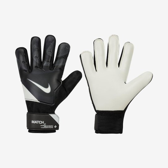 Luvas de Goleiro Nike Match Infantil - Preto Menor preço em Luvas de Goleiro Nike Match Infantil - Preto