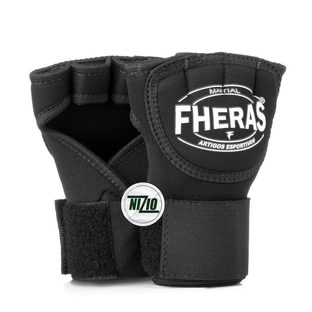 Luvas De Treino Bandagem Rápida E Elástica Muay Thai P M G - Preto ...
