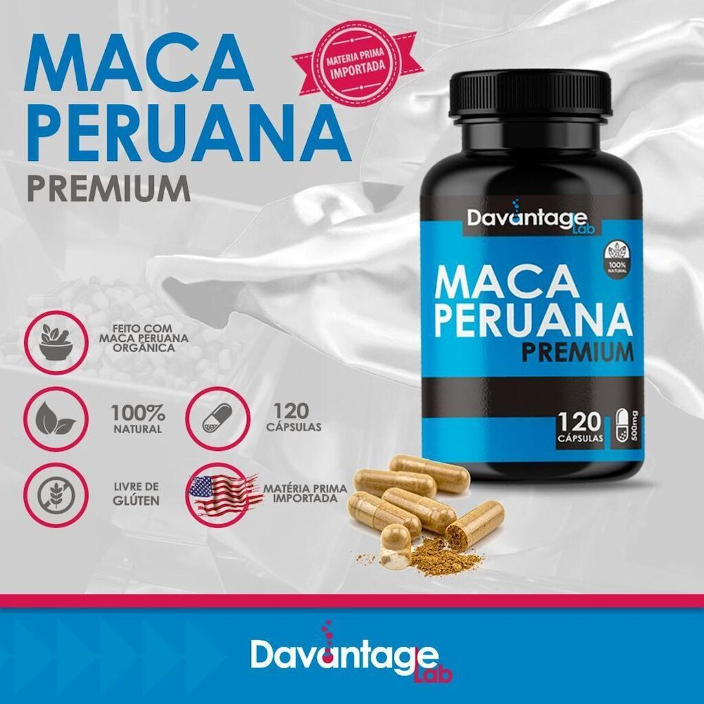 Maca 100 Pura 120 Capsulas 500mg A VERDADEIRA