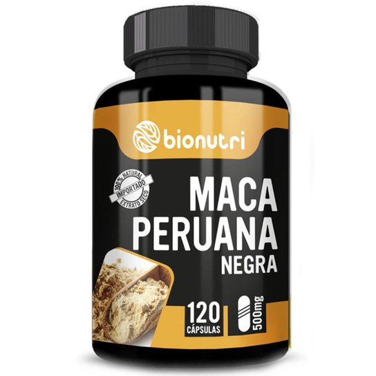 Maca Peruana Negra Premiun Lepidium Meyenii 120 Caps - Bionutri Menor preço em Maca Peruana Negra Premiun Lepidium Meyenii 120 Caps - Bionutri