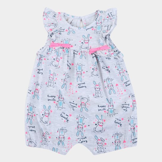 Macacao Bebe Kiko Kika Happy Smile Feminino Mescla Netshoes Macacao Bebe Kiko Kika Happy Smile Feminino Mescla Netshoes