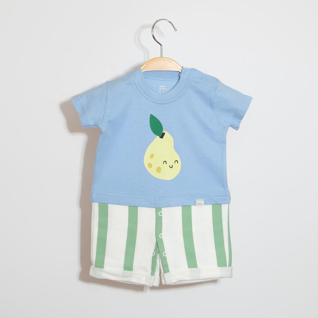 Macacão Bebê Menino Pera e Listras Keko Baby