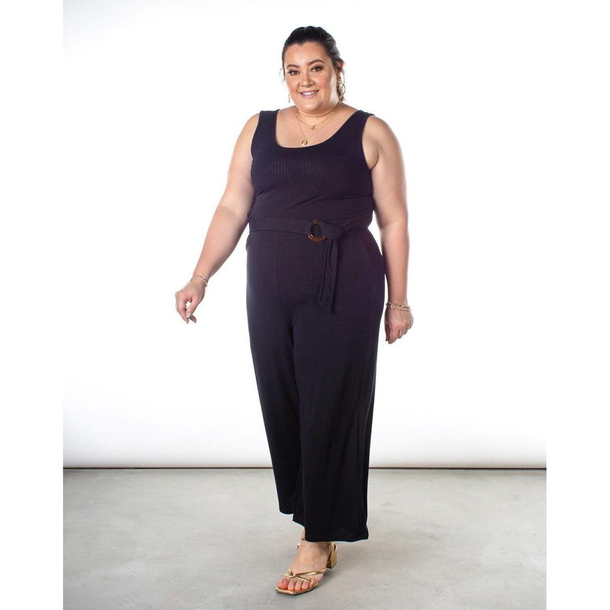 Roupas Plus Roupas Femininas Besni Macacão Besni Pantalona Plus