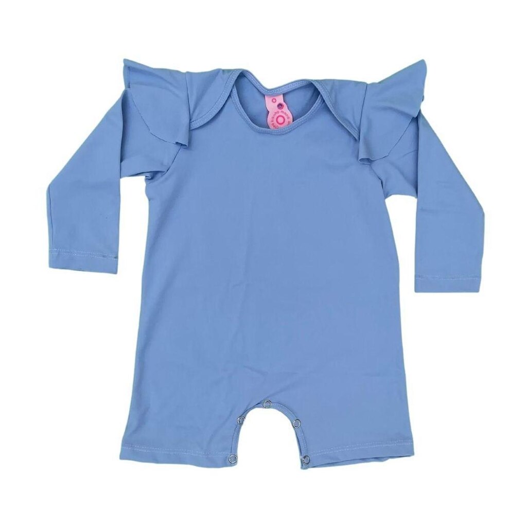 Macacão de Bebê com Proteção UV Liz - Azul Claro