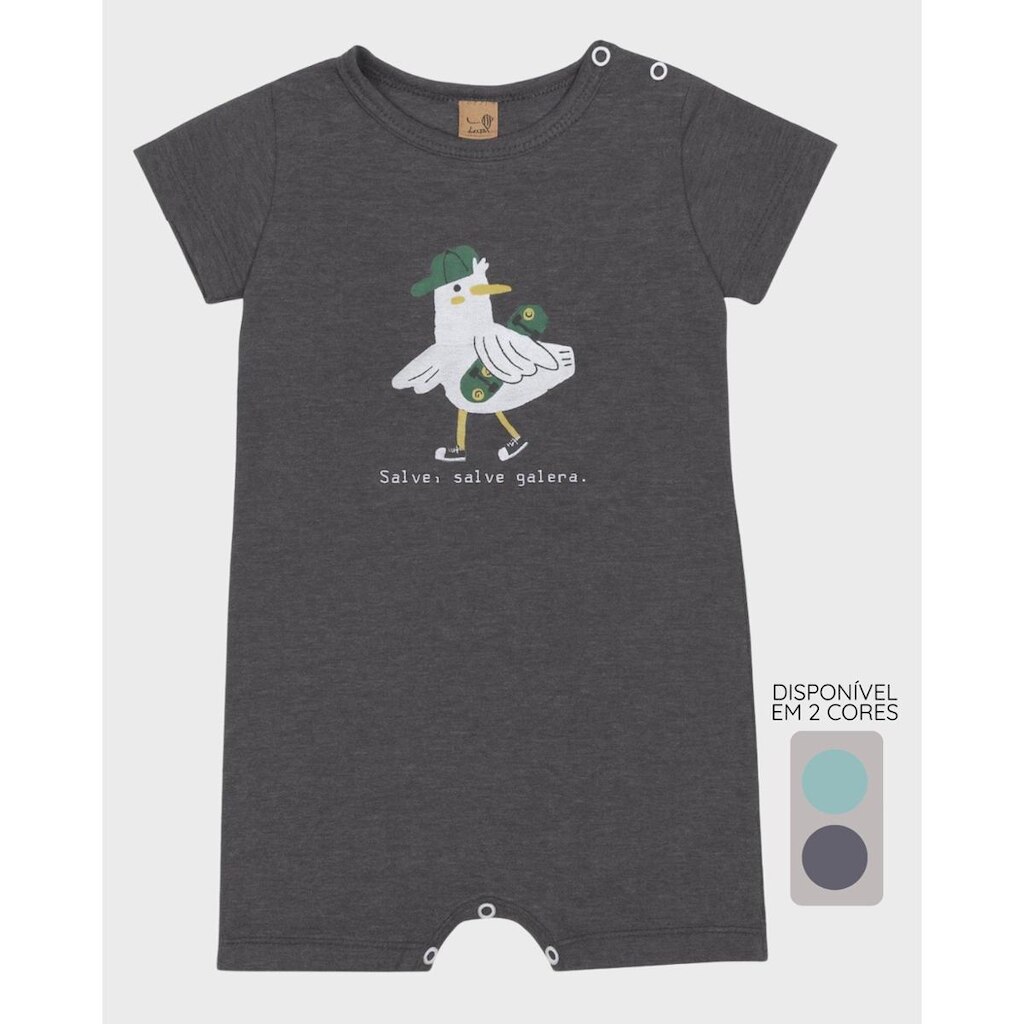 Macacão de Bebê Malha Estampado - Menino Tamanho P a G
