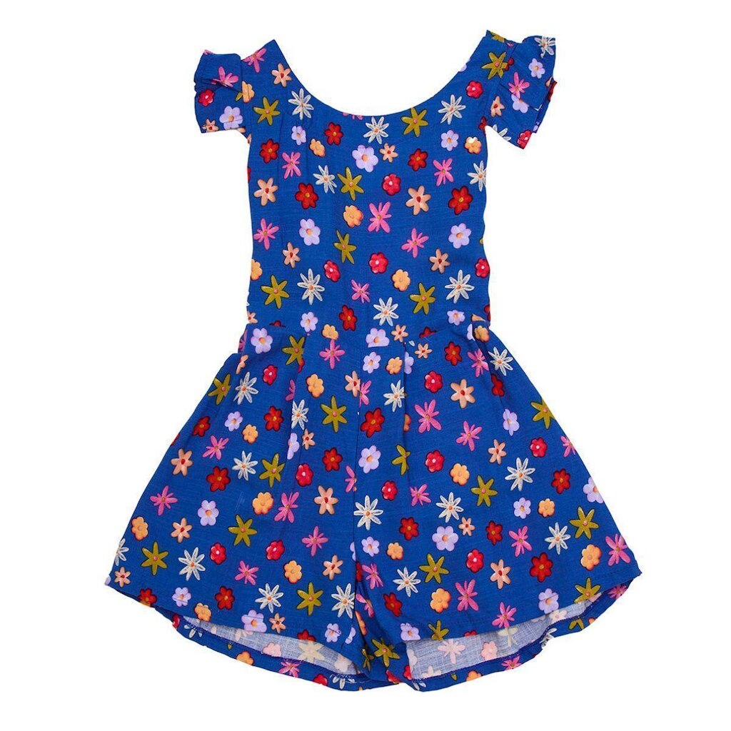 Macacão de Viscose com Estampa Flor de Melissa Feminino
