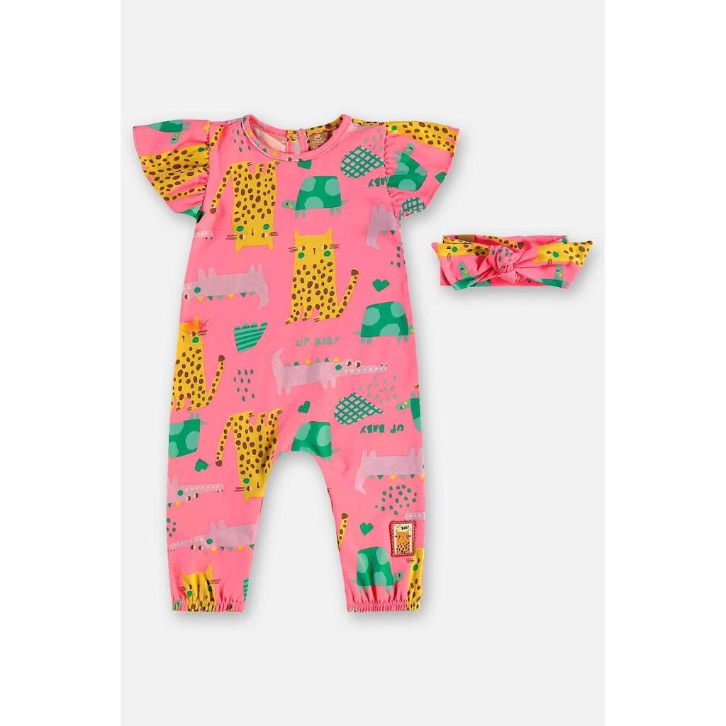 Macacão e Laço em Cotton para Bebê Up Baby