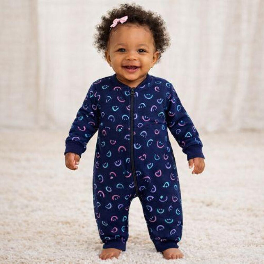 Macacão em Moletom Estampado Bebê Menina Kely Kety