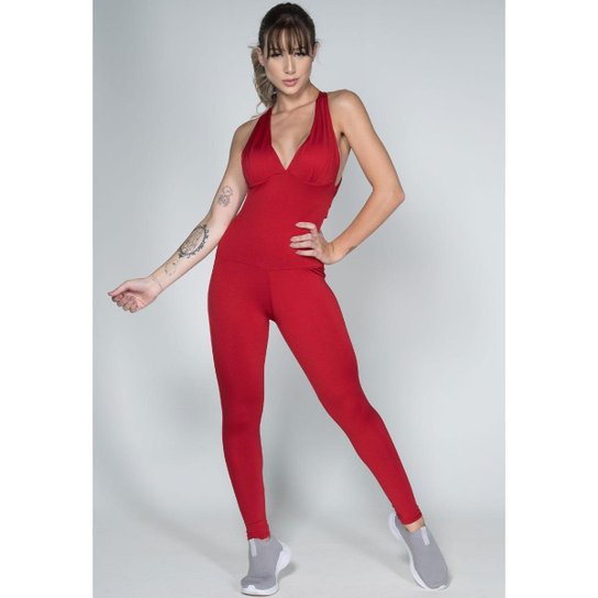 Macacão Fitness Vekyo Bojo Longo Liso Suplex Roupa de Academia Feminina - Vermelho é ruim? Macacão Fitness Vekyo Bojo Longo Liso Suplex Roupa de Academia Feminina - Vermelho é boa?