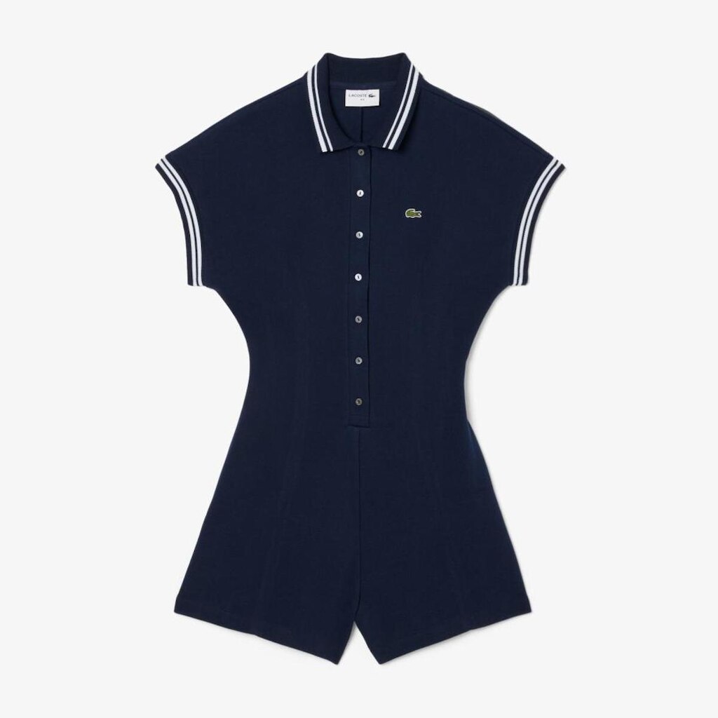 Macacão Lacoste Com Gola Polo Feminino