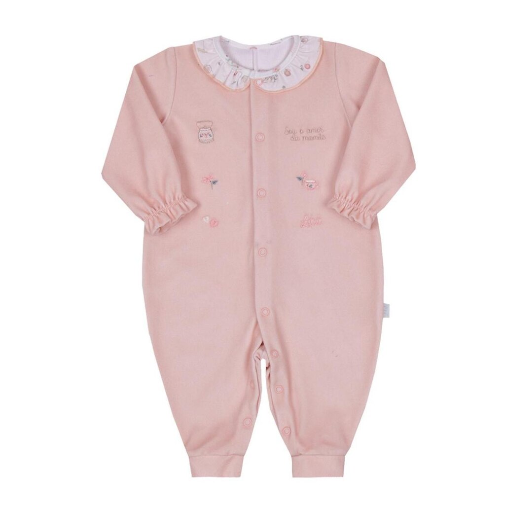 Macacão Longo Plush Bebê Menina Letut