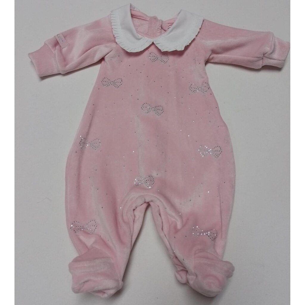 Macacão Luxo Bebê Menina Plush Strass Inverno LessaKids 9210