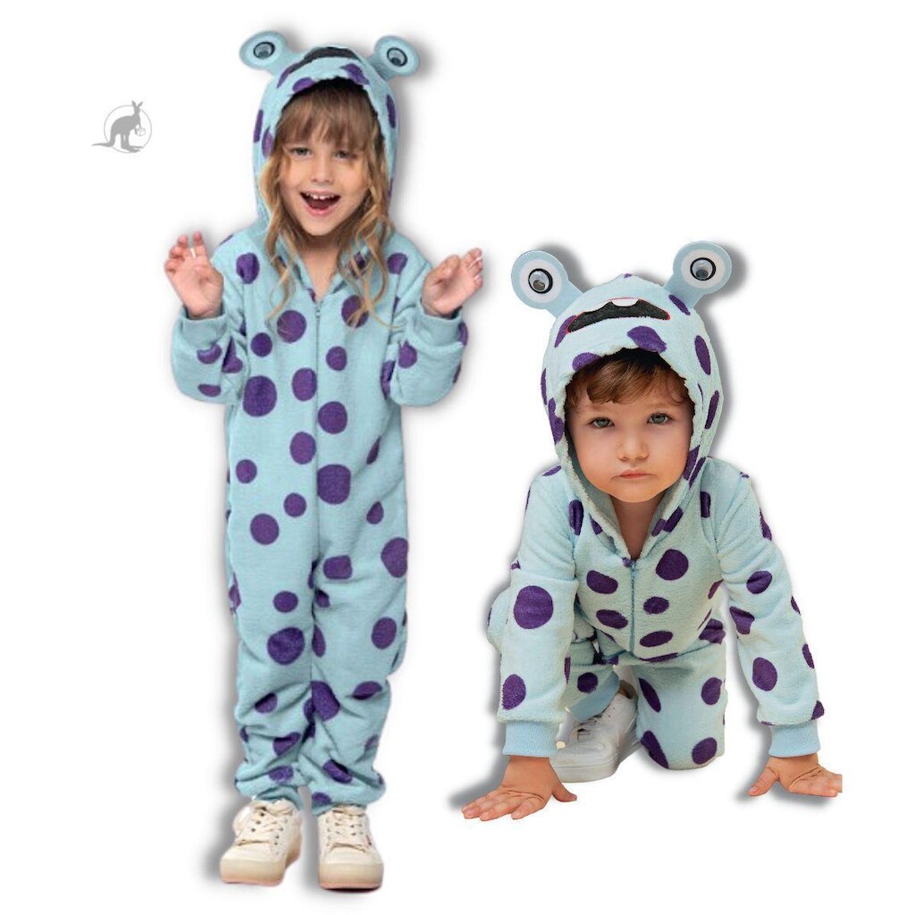 Macacão Pijama Infantil Com Capuz Monstrinho TileeSul 3405