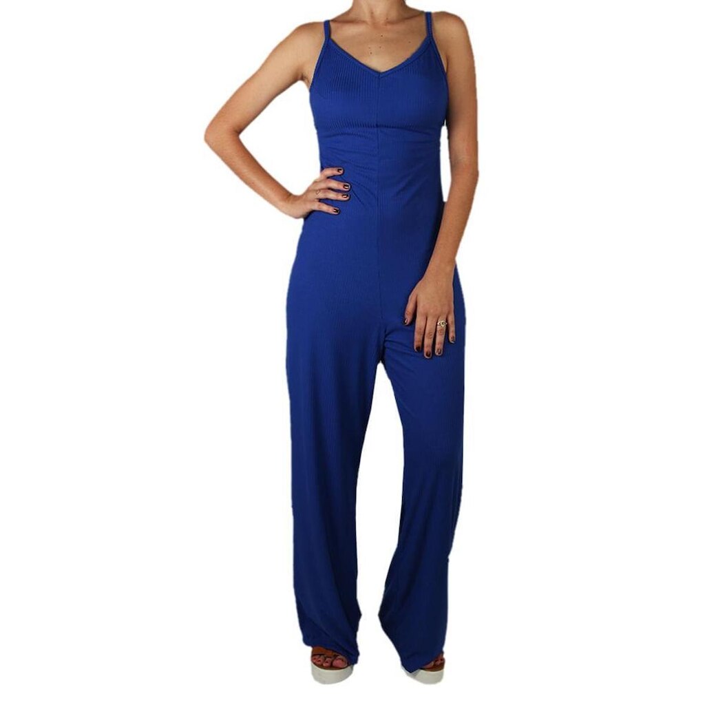 Macacão Riu Kiu Pantalona - Azul Riu Kiu