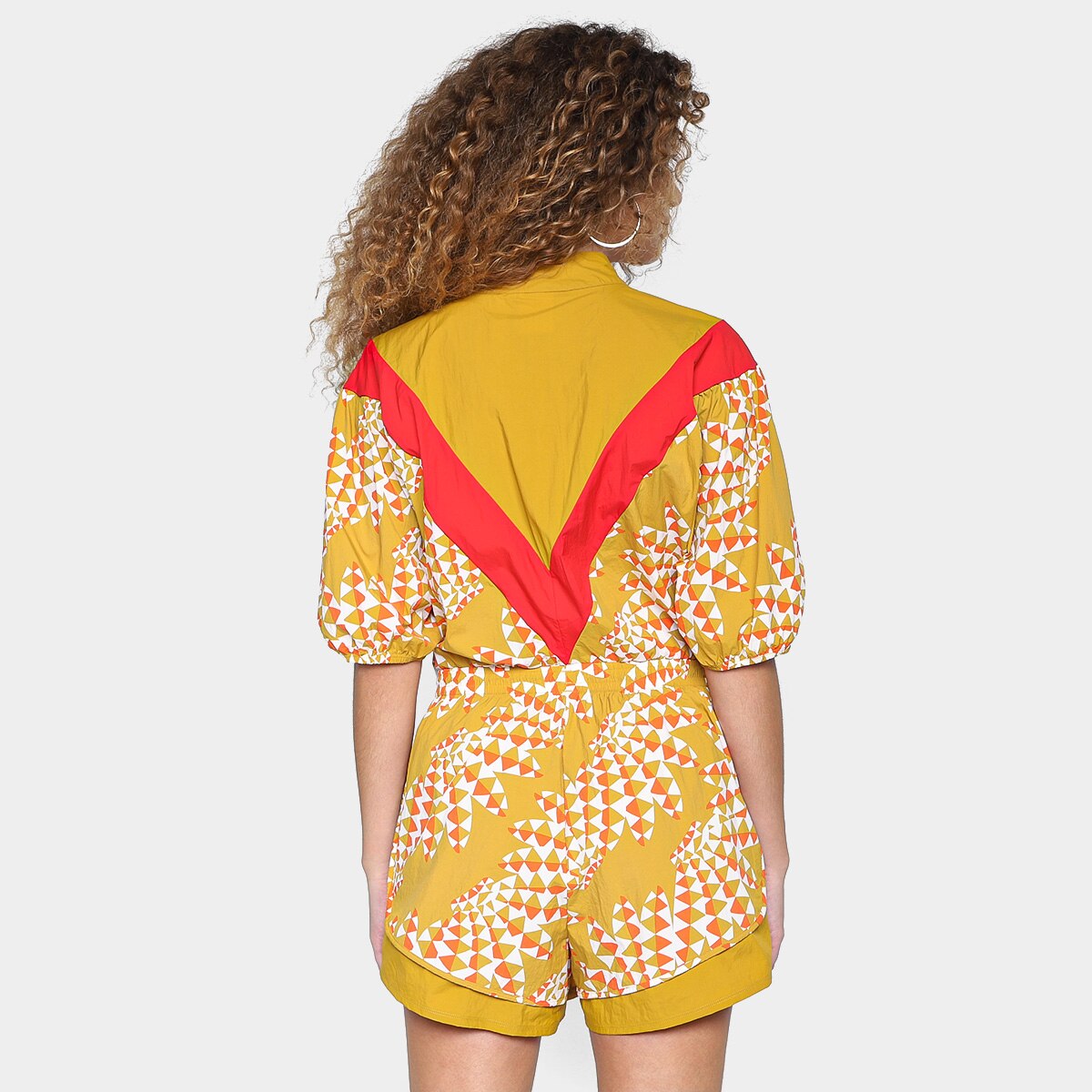 Macaquinho Adidas Farm Onesie Feminino - Dourado+Vermelho | Netshoes