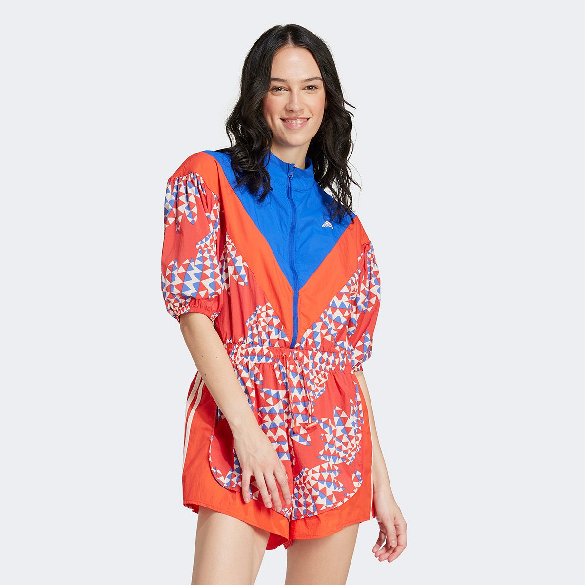 Macaquinho Adidas Farm Onesie Feminino - Vermelho+Azul | Netshoes