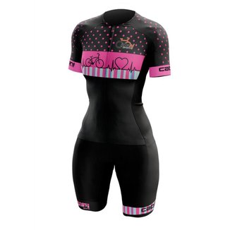 Macaquinho Cabani Sports Heart Poliester Estampado Feminino