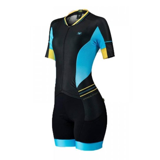 Macaquinho Ciclismo Feminino Free Force New Heaven - Azul Menor preço em Macaquinho Ciclismo Feminino Free Force New Heaven - Azul