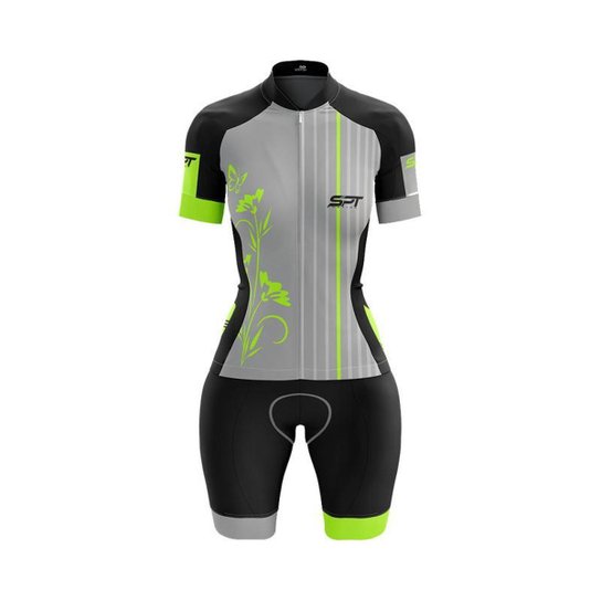 Macaquinho Ciclismo Spartan Spt Manga Curta Proteção UV Ref 10 - Cinza