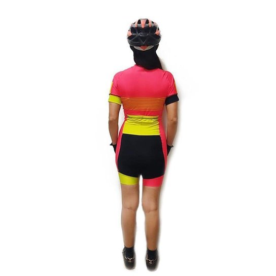 Macaquinho Ciclismo Spartan Spt Manga Curta Proteção UV Ref 12 - Vermelho
