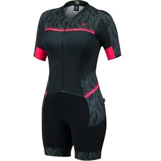 Macaquinho de ciclismo feminino Free Force Hide forro Invert Gel