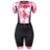 Macaquinho de ciclismo feminino Mauro Ribeiro Leaf - Preto+Rosa