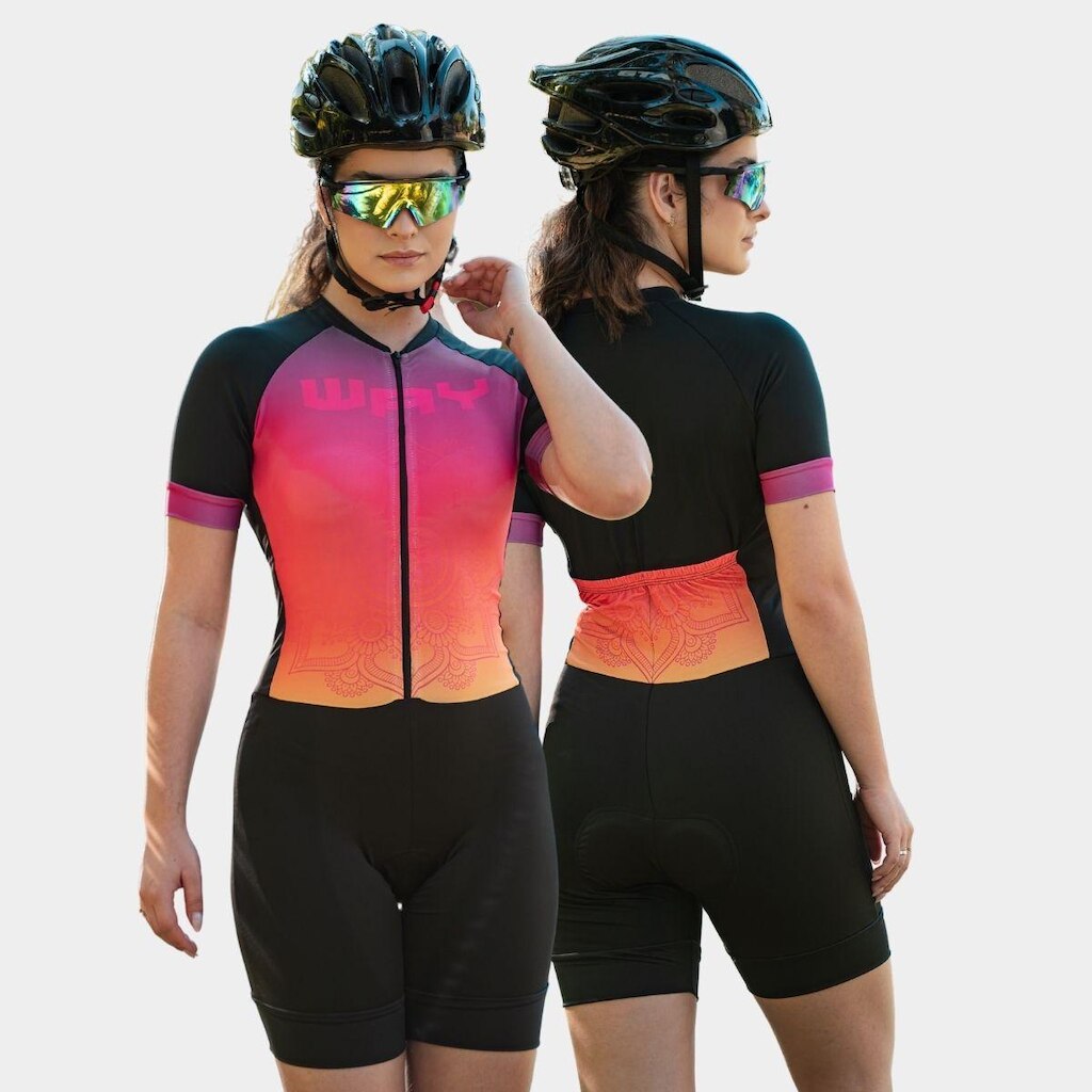 Macaquinho de Ciclismo PRO Espuma Macacão Mandala