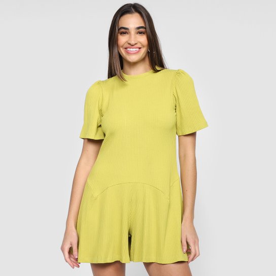 Macaquinho Farm Short Godê Feminino - Verde Menor preço em Macaquinho Farm Short Godê Feminino - Verde