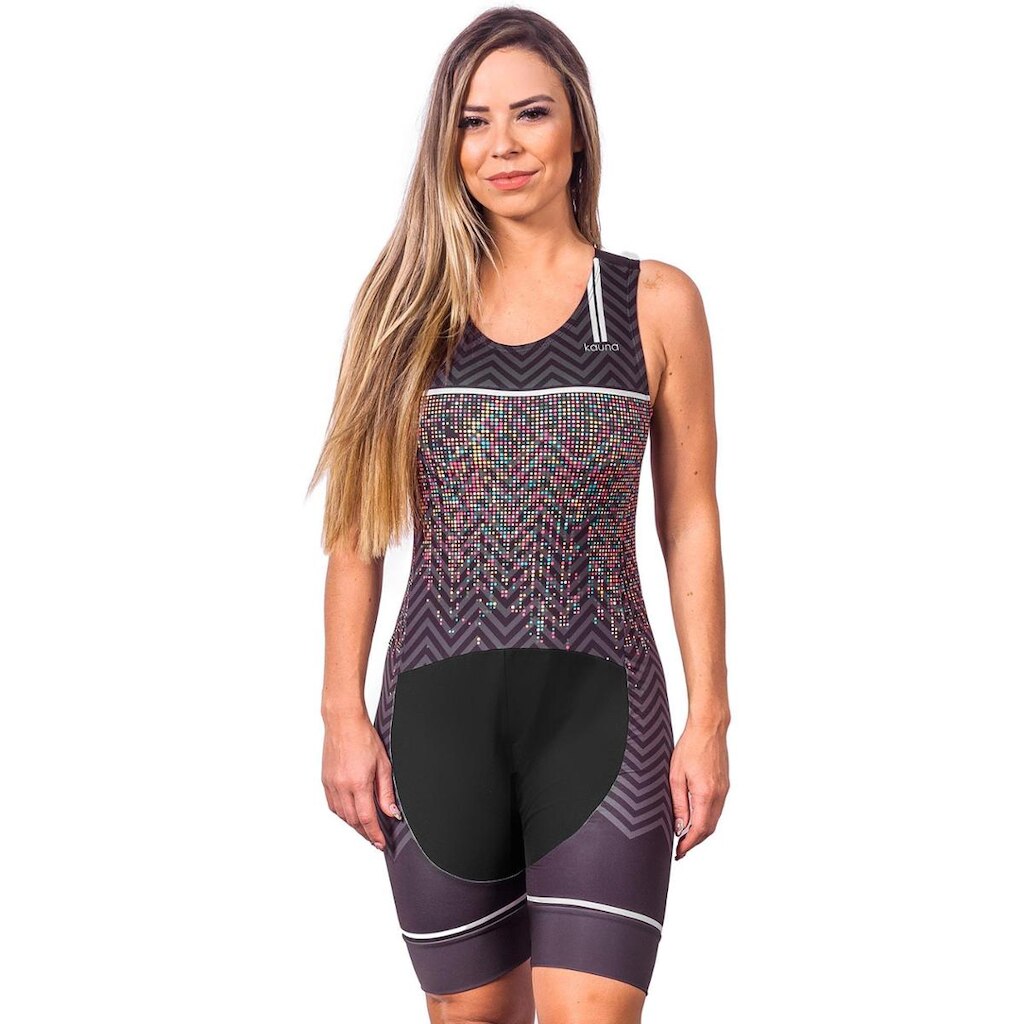 MACAQUINHO SEM MANGAS TRIATHLON ELITE PIXEL PROTEÇÃO UV 50+ KAUNA