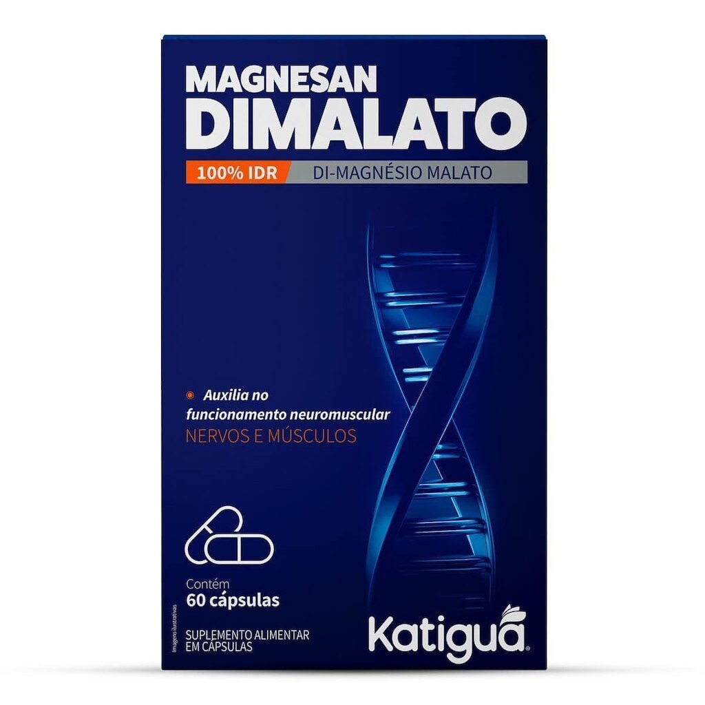 Magnesan Magnési o Dimalato - 60 Cáspulas - Katiguá