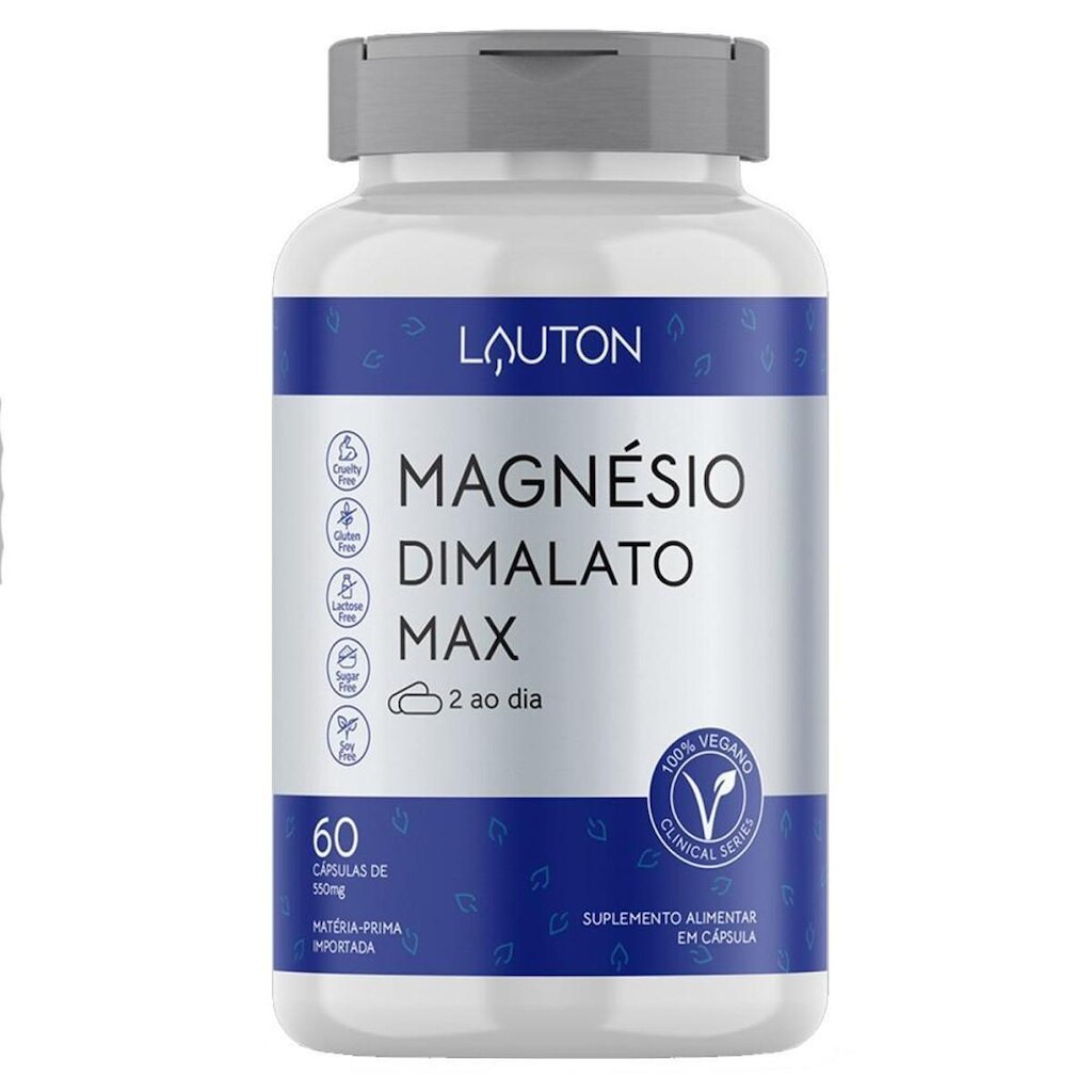 Magnésio Dimalato Max 60 Caps - Lauton