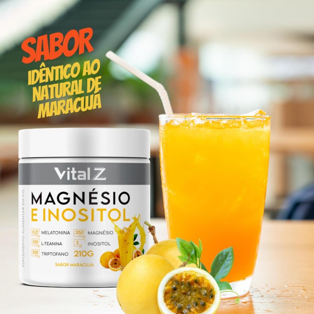 Magnésio + Inositol soluvel 210g maracujá