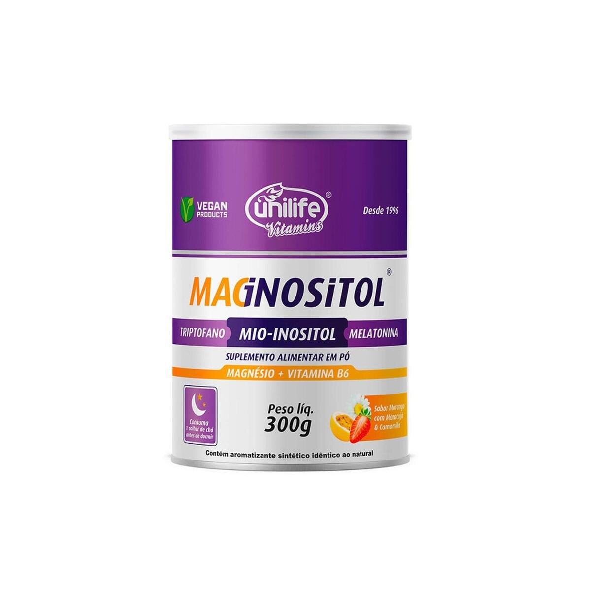 Magnésio Inositol Unilife Triptofano 0,21mg Magnositol 300g Unilife