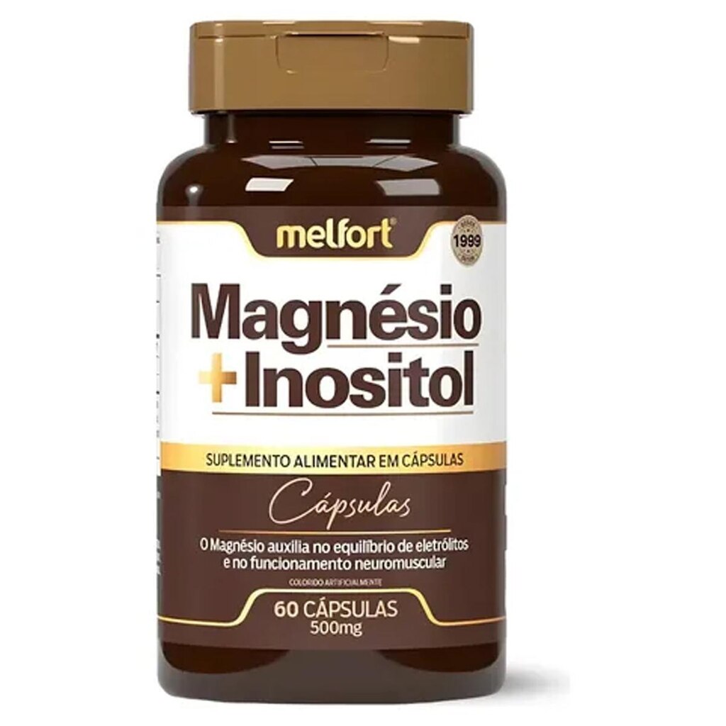 Magnésio + Mio Inositol 60 Cápsulas 500mg Melfort