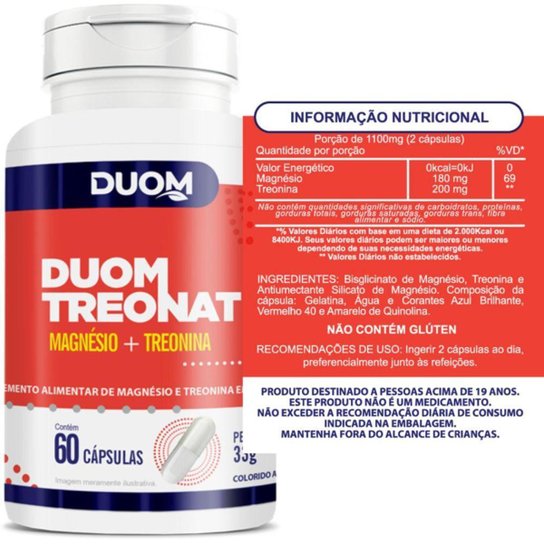 Magnesio Treonina Treonato 60 Cápsulas Auxilia Na Memória - Vermelho Menor preço em Magnesio Treonina Treonato 60 Cápsulas Auxilia Na Memória - Vermelho