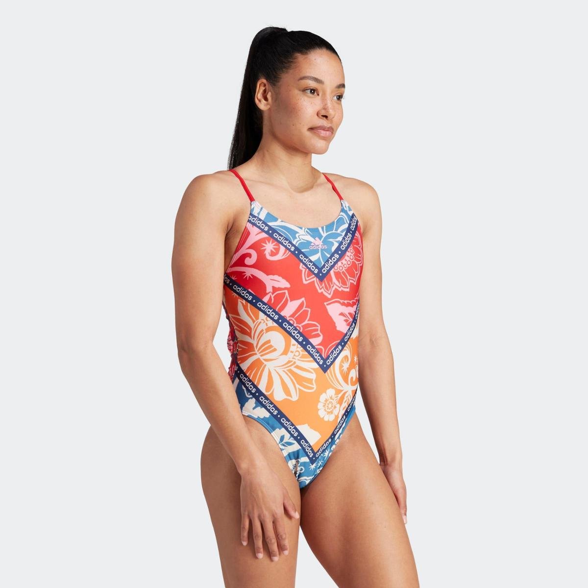 Maiô adidas x FARM Rio Adidas - Vermelho+Azul | Netshoes