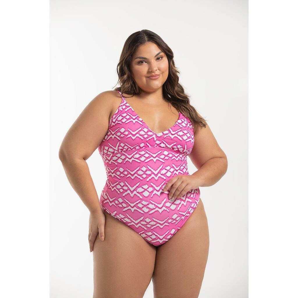 Maiô Alças Fixas Estampado Sem Bojo Plus Size