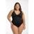 Maiô Alças Fixas Liso Sem Bojo Plus Size - Preto