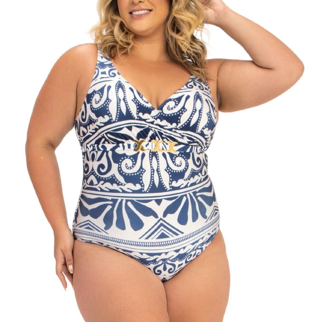 Maiô Banho de Mar Forte Compressão Estampado Feminino
